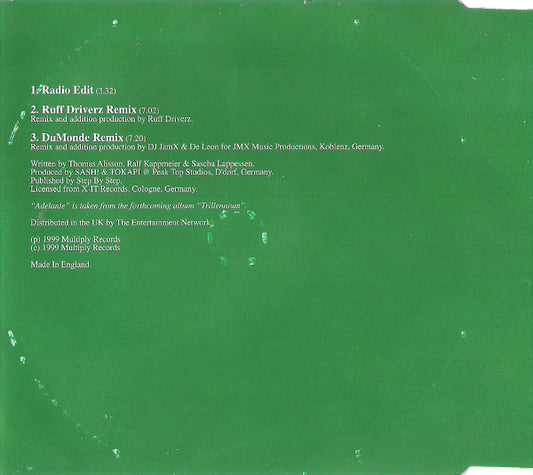 Sash! : Adelante (CD, Single)