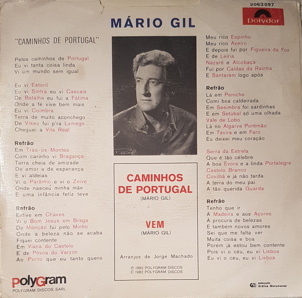 Mário Gil : Caminhos De Portugal (7", Single)