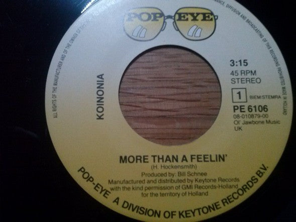Koinonia : More Than A Feelin' (7", Single)