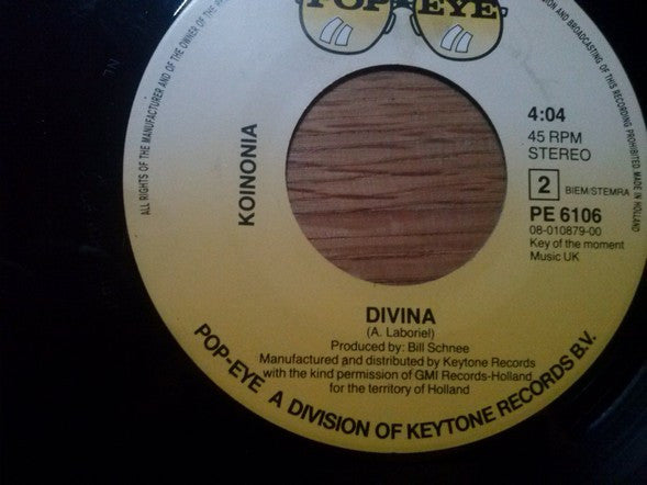 Koinonia : More Than A Feelin' (7", Single)