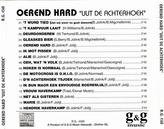 Oerend Hard : Uut De Achterhoek (CD, Album)