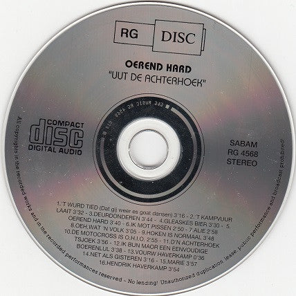 Oerend Hard : Uut De Achterhoek (CD, Album)