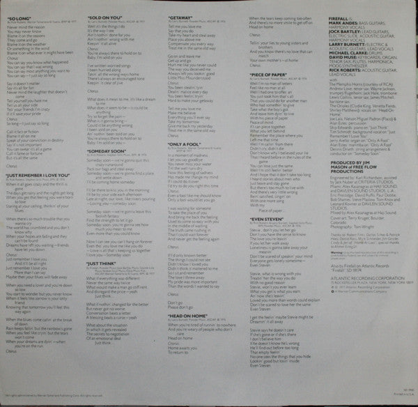Firefall : Luna Sea (LP, Album, PR )