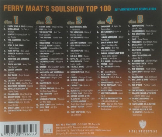 Various : Ferry Maat's Soulshow Top 100 (35th Anniversary Compilation) (5xCD, Comp)