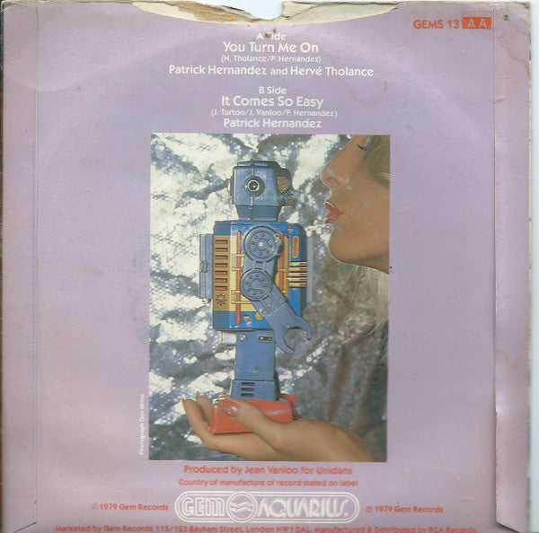 Patrick Hernandez & Hervé Tholance : You Turn Me On (7", Single)