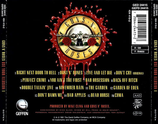 Guns N' Roses : Use Your Illusion I (CD, Album, RP)