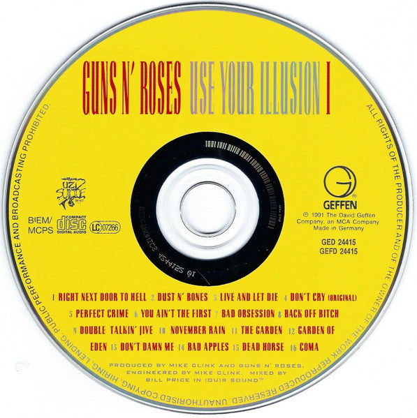 Guns N' Roses : Use Your Illusion I (CD, Album, RP)