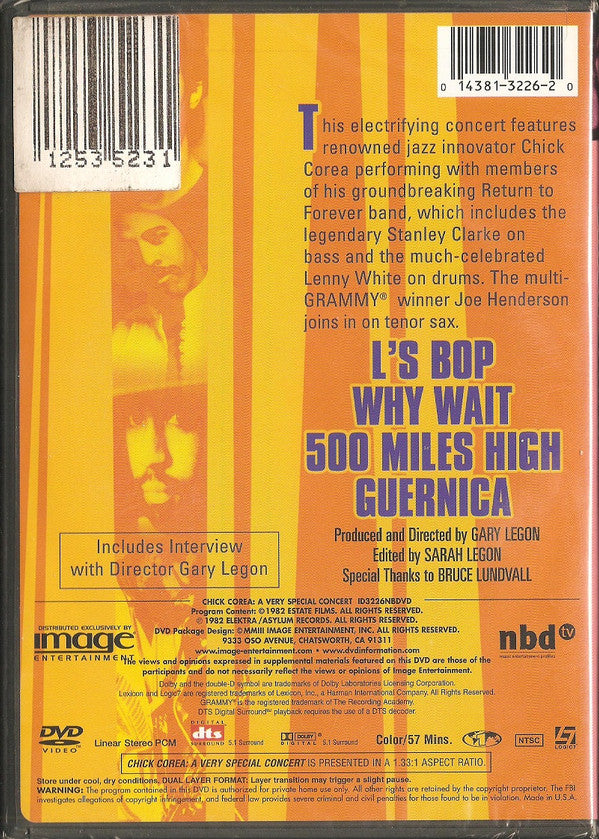 Chick Corea • Stanley Clarke • Joe Henderson • Lenny White : A Very Special Concert (DVD-V, RE, NTSC, Reg)