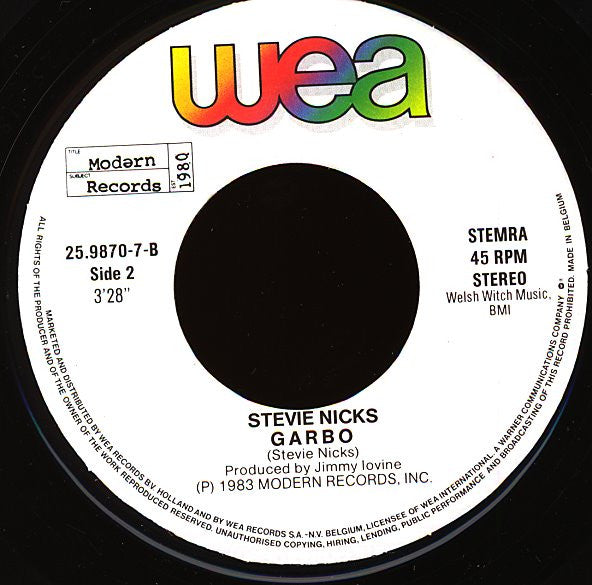 Stevie Nicks : Stand Back (7", Single)