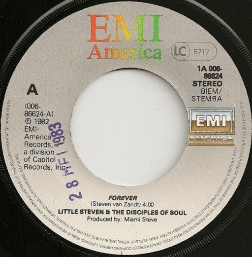 Little Steven And The Disciples Of Soul : Forever (7", Single)