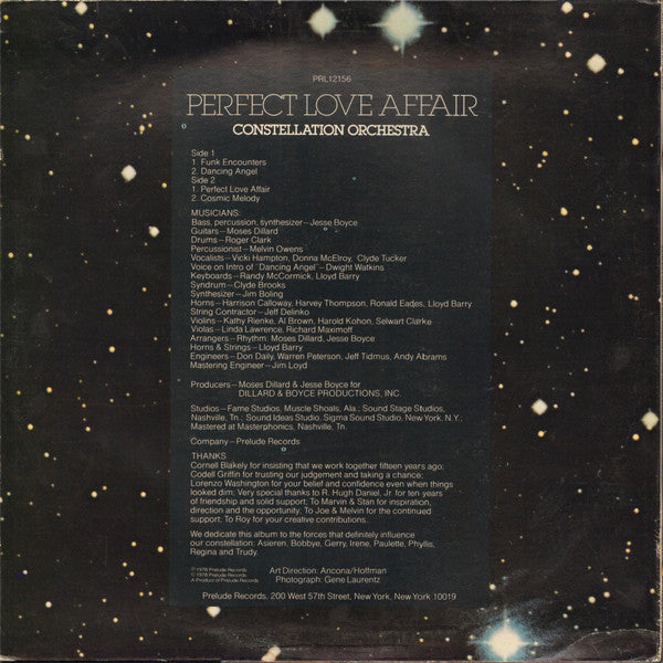 Constellation Orchestra : Perfect Love Affair (LP, Album, Don)