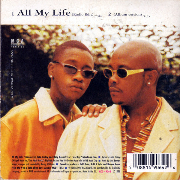 K-Ci & JoJo : All My Life (CD, Single, Car)