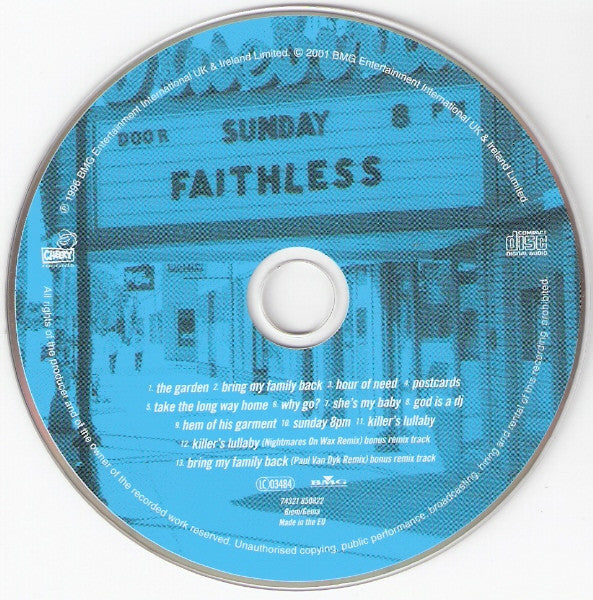 Faithless : Sunday 8PM (CD, Album, P/Mixed, RE, S/Edition)