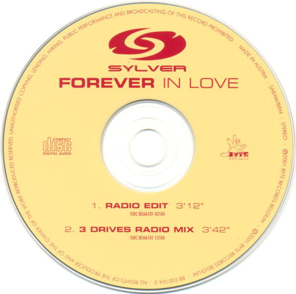 Sylver : Forever In Love (CD, Single)