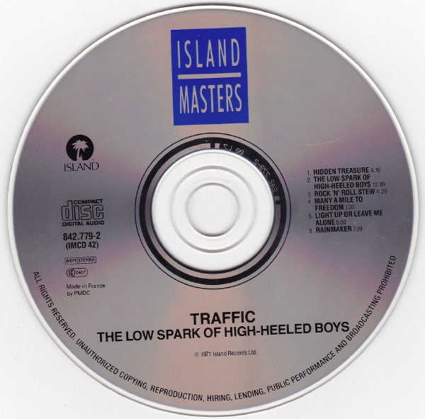 Traffic : The Low Spark Of High Heeled Boys (CD, Album, RE)
