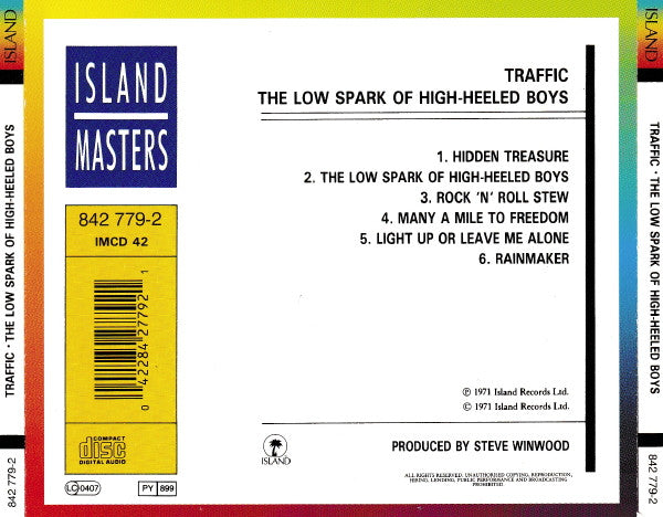 Traffic : The Low Spark Of High Heeled Boys (CD, Album, RE)