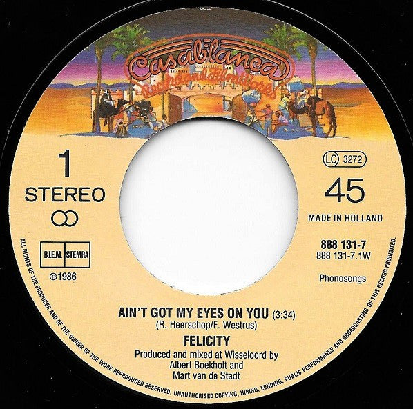 Felicity : Ain't Got My Eyes On You (7", Single)