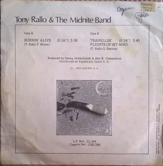 Tony Rallo & The Midnite Band : Burnin' Alive (7", Single)
