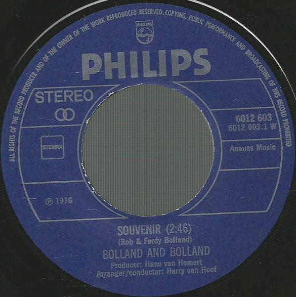 Bolland & Bolland : Souvenir (7", Single)