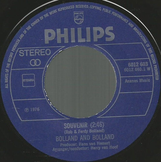 Bolland & Bolland : Souvenir (7", Single)