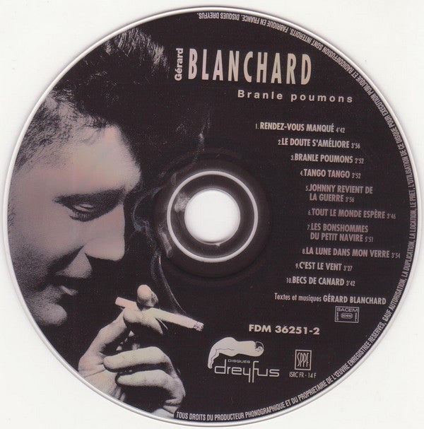 Gérard Blanchard : Branle Poumons (CD, Album)