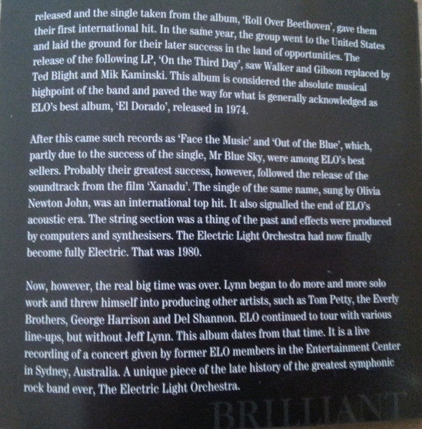 Electric Light Orchestra Part II : In Concert  (CD, Album)