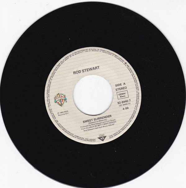Rod Stewart : Sweet Surrender (7", Single)