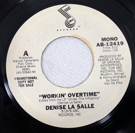 Denise LaSalle : Workin' Overtime (7", Promo)