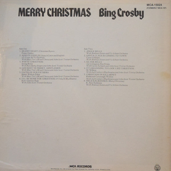 Bing Crosby : Merry Christmas (LP, Album, RE, Tan)