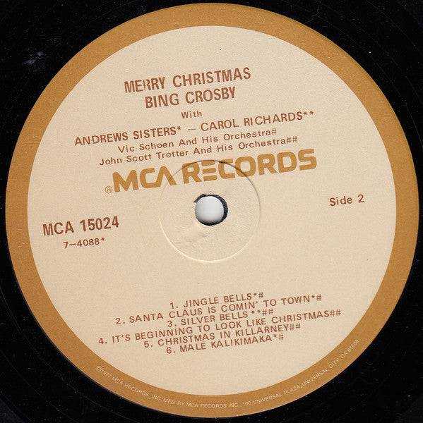 Bing Crosby : Merry Christmas (LP, Album, RE, Tan)
