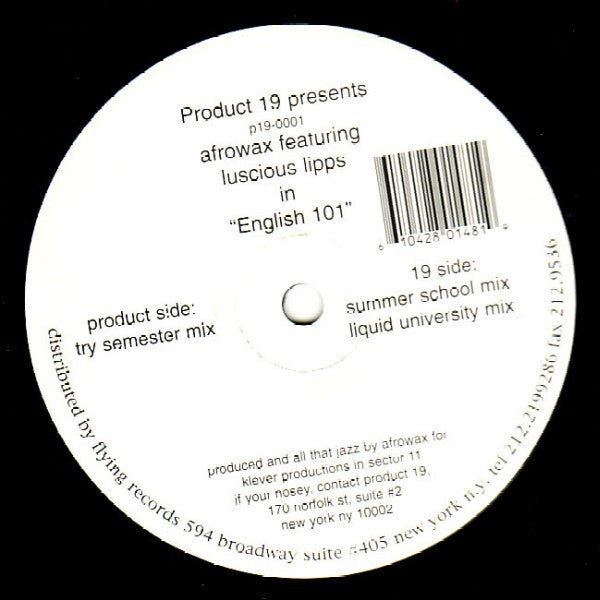 Afrowax : English 101 (12")