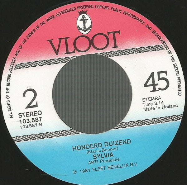 Sylvia (31) : Vlieg Niet Te Hoog M'n Kleine Vriend (7", Single)