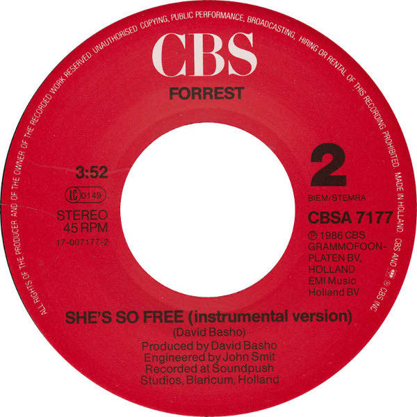 Forrest : She's So Free (7", Single)