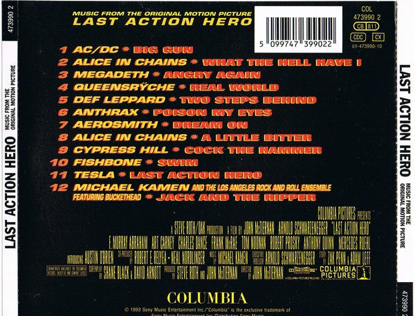 Various : Last Action Hero (Music From The Original Motion Picture) (CD, Album, Comp)