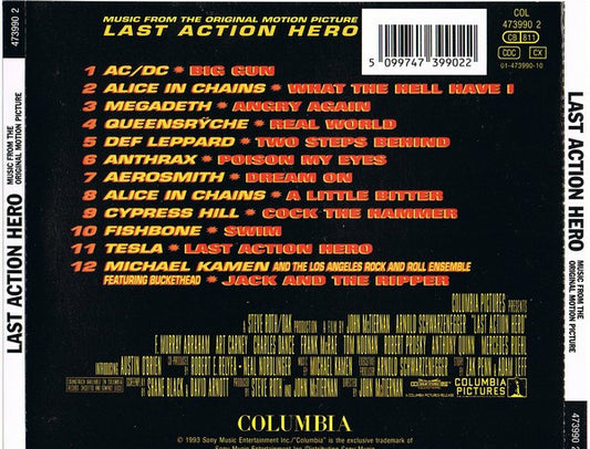 Various : Last Action Hero (Music From The Original Motion Picture) (CD, Album, Comp)