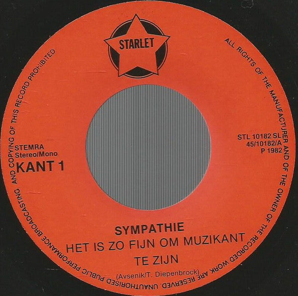 Sympathie (2) : Het Is Zo Fijn Om Muzikant Te Zijn (7", Single)