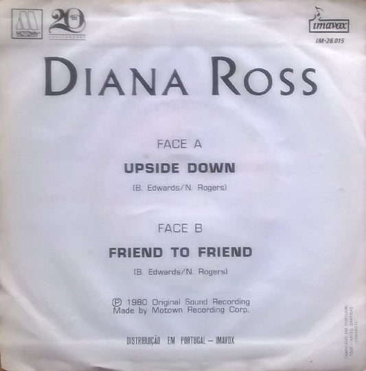 Diana Ross : Upside Down (7", Single)