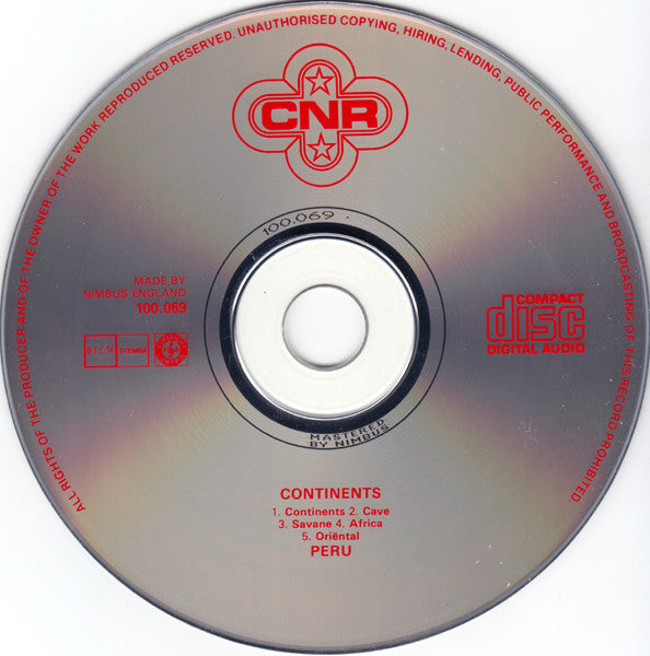 Peru : Continents (CD, Album, RE)