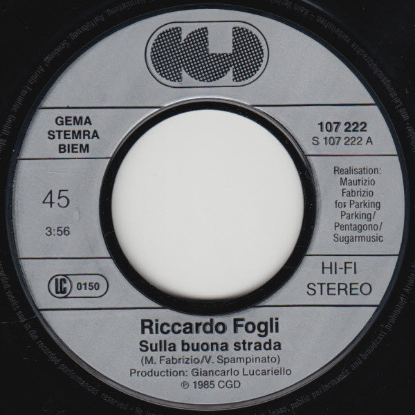 Riccardo Fogli : Sulla Buona Strada (7", Single)