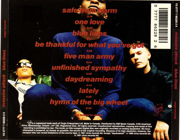 Massive Attack : Blue Lines (CD, Album, RE)