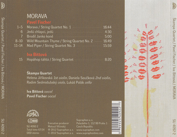 Škampa Quartet, Pavel Fischer, Iva Bittová : Morava (CD, Album)