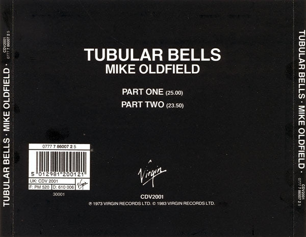 Mike Oldfield : Tubular Bells (CD, Album, RE)