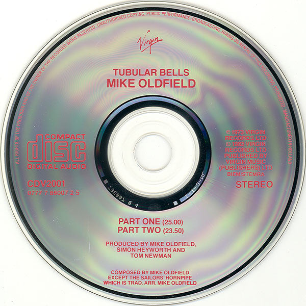 Mike Oldfield : Tubular Bells (CD, Album, RE)