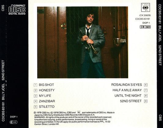 Billy Joel : 52nd Street (CD, Album, RE)