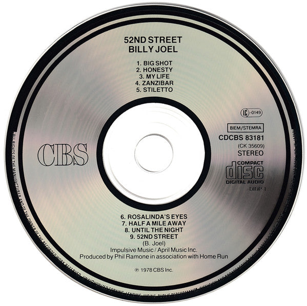 Billy Joel : 52nd Street (CD, Album, RE)