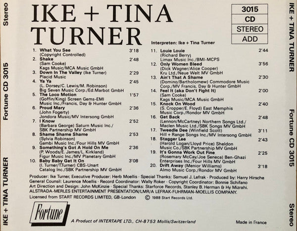 Ike & Tina Turner : Fortune (CD, Comp)