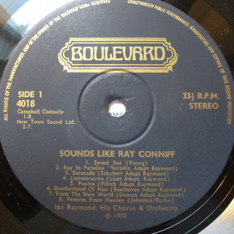 Ian Raymond, His Chorus & Orchestra : Sounds Like Ray Conniff (LP, Album)