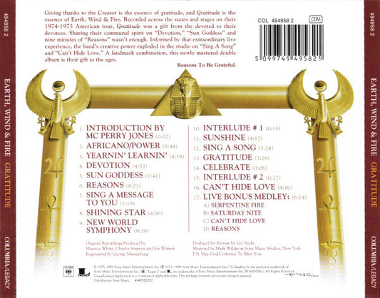 Earth, Wind & Fire : Gratitude (CD, Album, RE, RM)