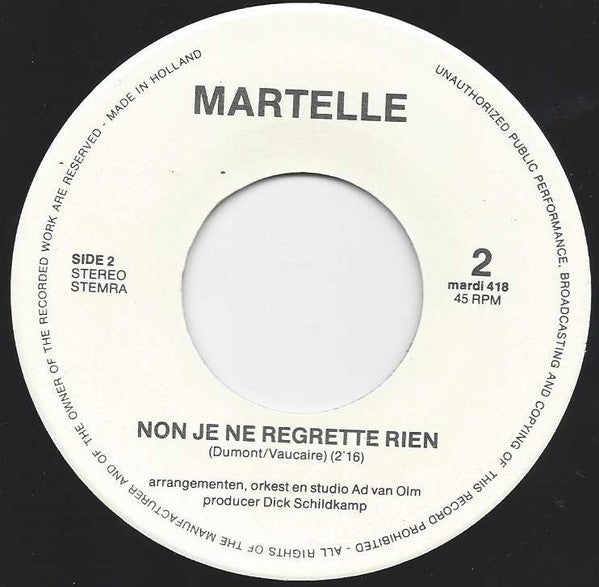 Martelle : La Foule (7")
