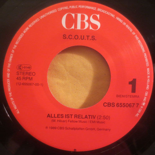 S.C.O.U.T.S. : Alles Ist Relativ / Freiheit (7")